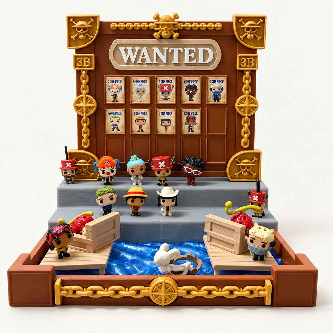 Espositore One Piece con cartello Wanted
